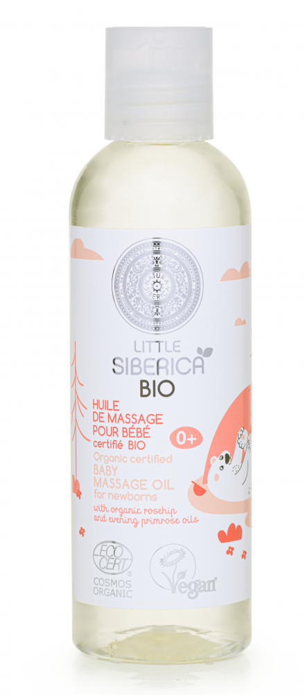 Little Siberica - organický certifikovaný detský masážny olej pre novorodencov 200 ml
